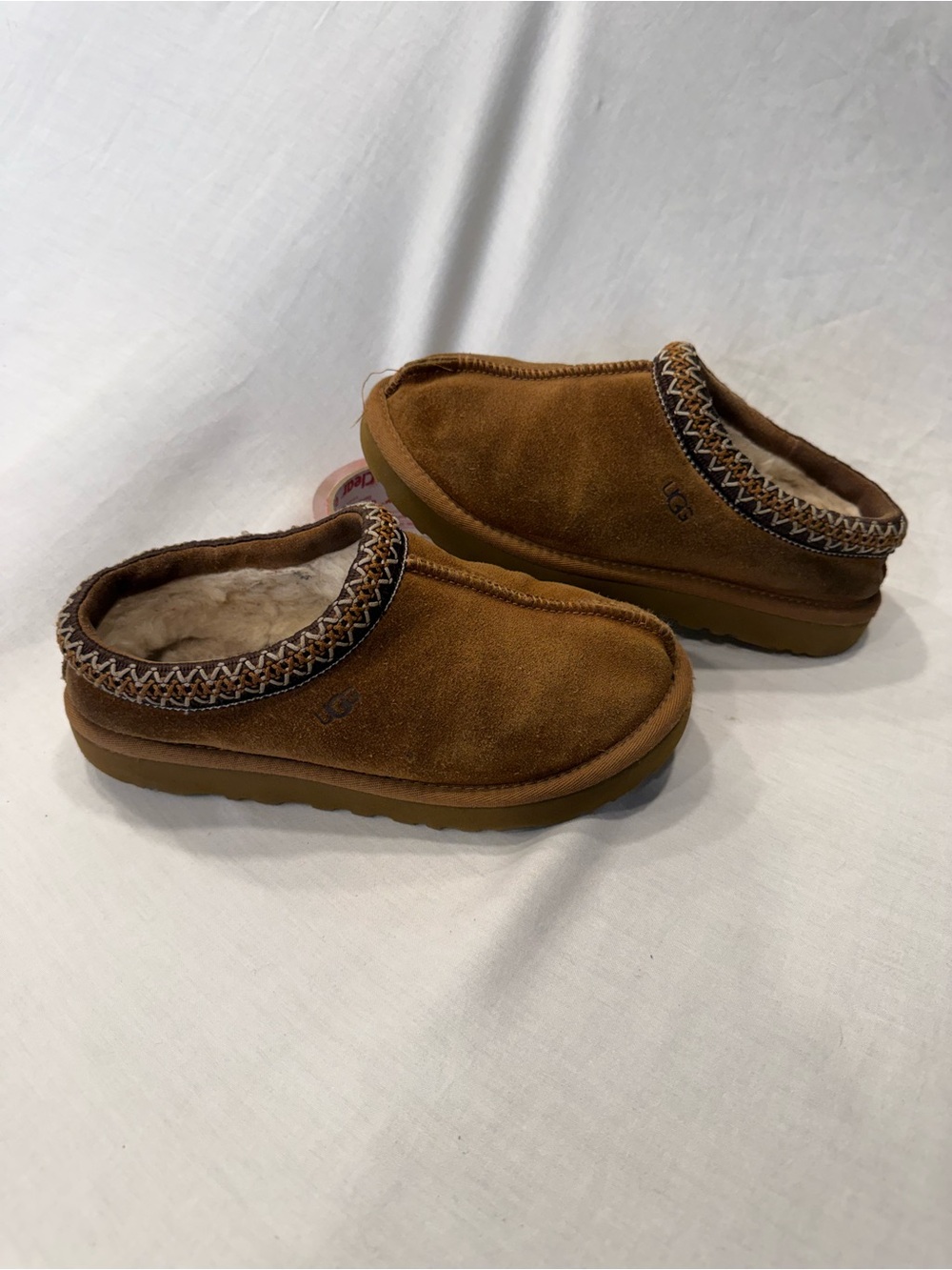 UGG Tasman Suede Slip-On Slippers Chestnut Size 7 GUC